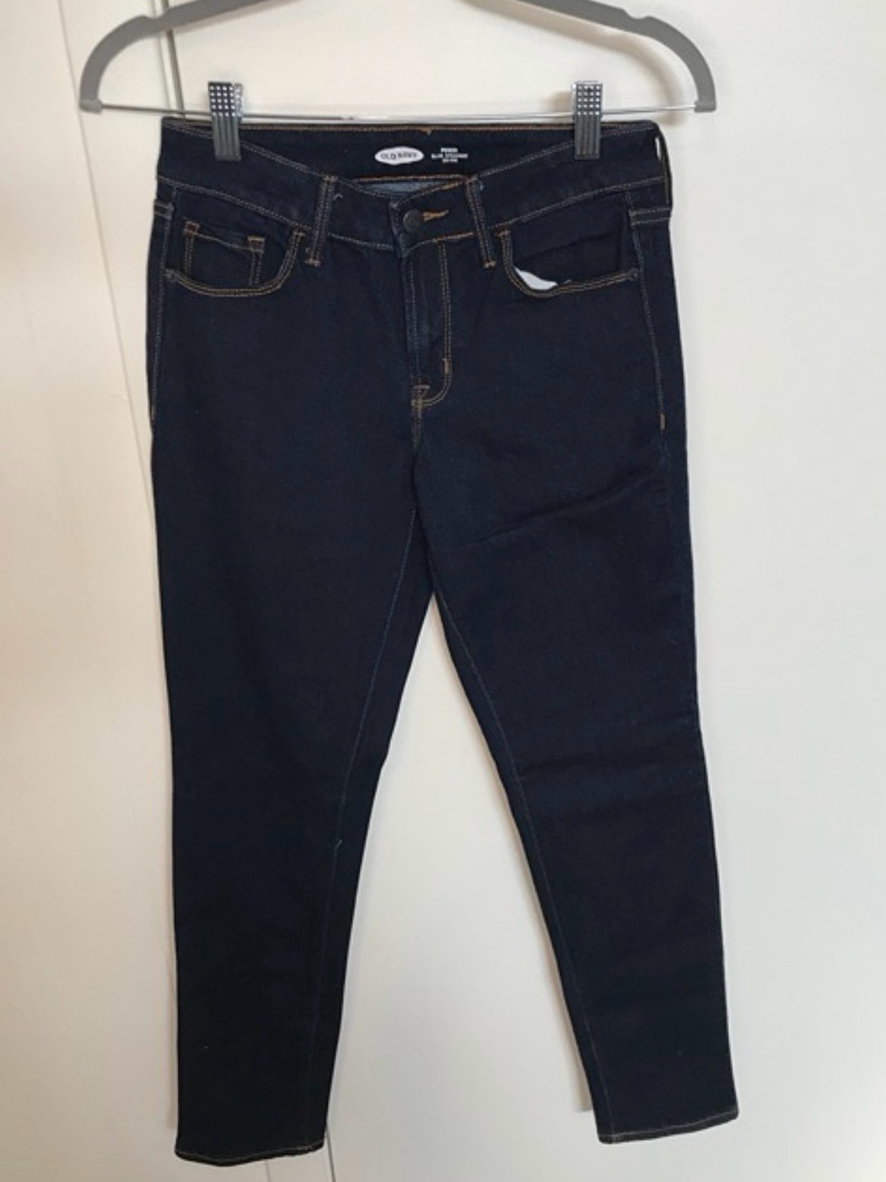 Old Navy Dark Indigo Power Slim Straight Jeans